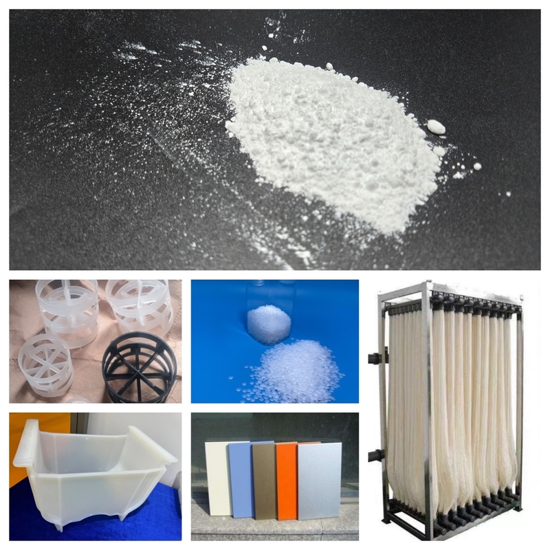 7.0-8.0 Dielektrische Konstante Weiße PVDF-Pellets UV-beständig für Spritzgussteile